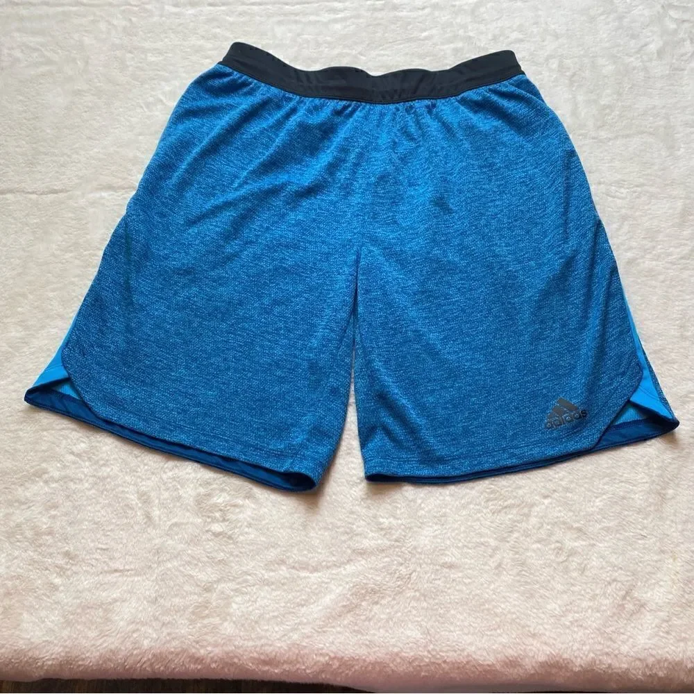 Adidas Blue Tone Pull On Athletic Shorts Size Medium
